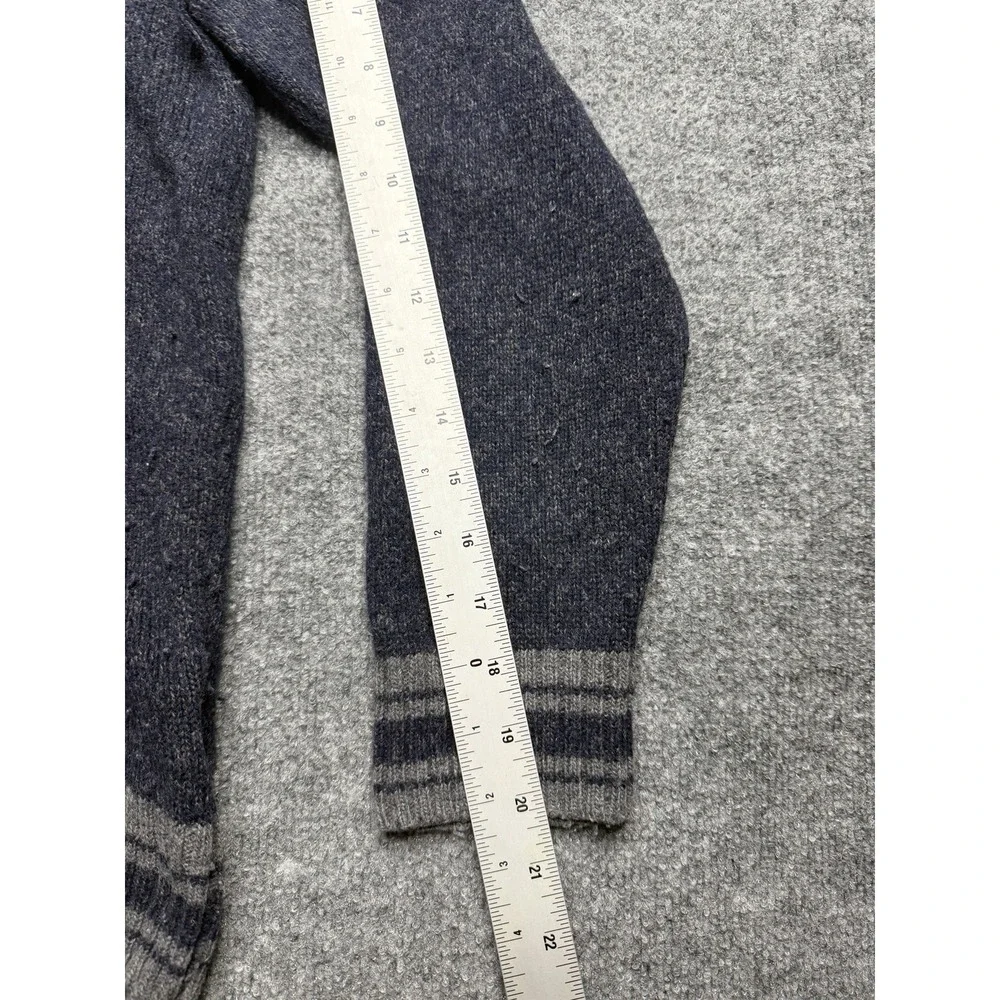 Daniele Blasi Sweater Mens Large Navy Blue Wool Blend 1/4 Zip Made In Italy